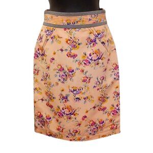 Z Spoke Zac Posen Floral & Contast Trim  Pencil Skirt- Sz. 4